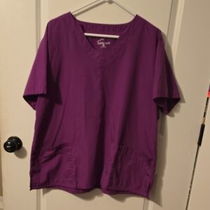 Butter-soft Purple Scrub Top